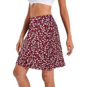 Casual Knee Length with Pockets Workout Athletic Skort, M, 1F-141B001